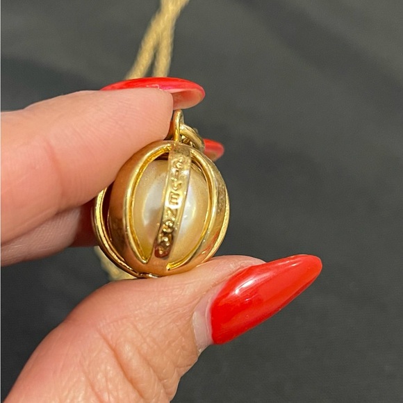 Givenchy Jewelry - Givenchy Gold and Pearl Sphere Pendant